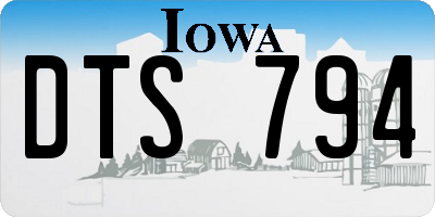 IA license plate DTS794