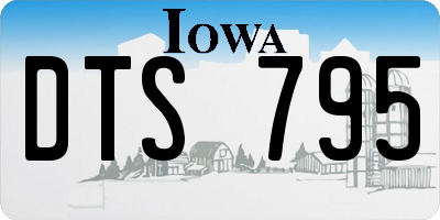 IA license plate DTS795