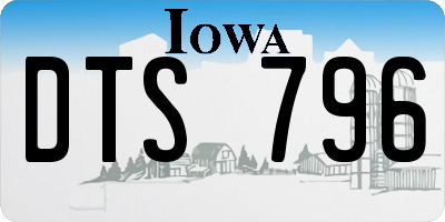 IA license plate DTS796