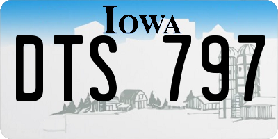 IA license plate DTS797