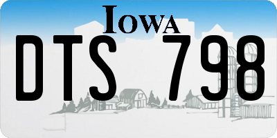 IA license plate DTS798