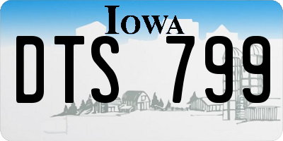 IA license plate DTS799