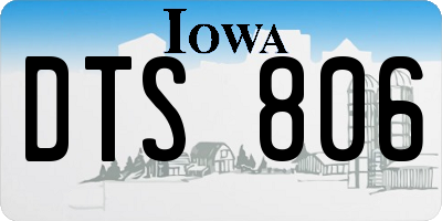 IA license plate DTS806