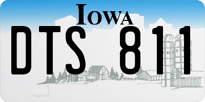IA license plate DTS811