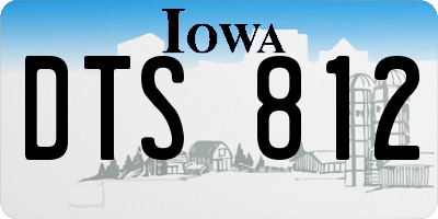 IA license plate DTS812