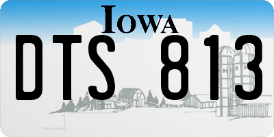 IA license plate DTS813