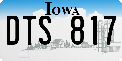 IA license plate DTS817