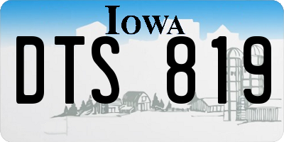 IA license plate DTS819