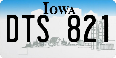 IA license plate DTS821