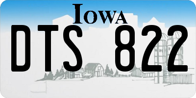 IA license plate DTS822