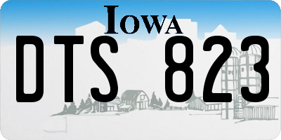 IA license plate DTS823