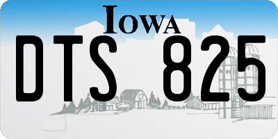 IA license plate DTS825