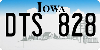 IA license plate DTS828
