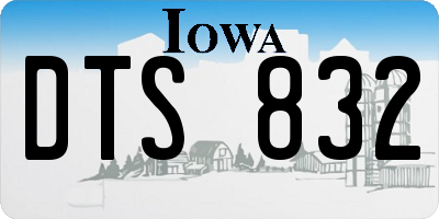 IA license plate DTS832
