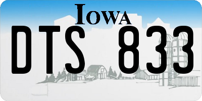 IA license plate DTS833