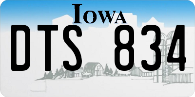 IA license plate DTS834
