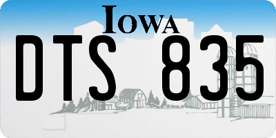 IA license plate DTS835