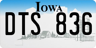 IA license plate DTS836