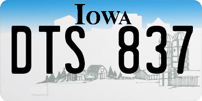 IA license plate DTS837