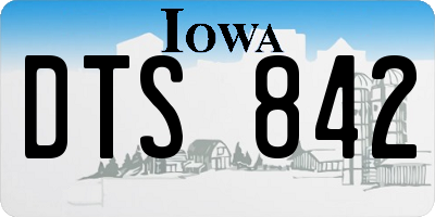 IA license plate DTS842
