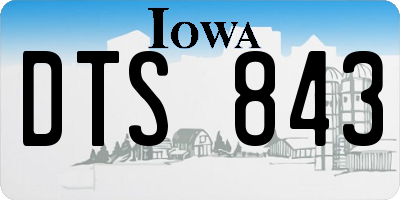 IA license plate DTS843