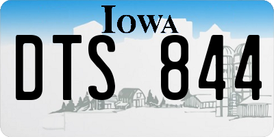 IA license plate DTS844