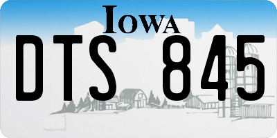 IA license plate DTS845
