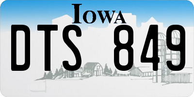IA license plate DTS849