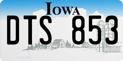 IA license plate DTS853