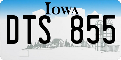 IA license plate DTS855