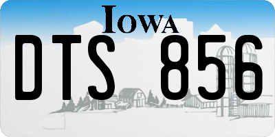 IA license plate DTS856