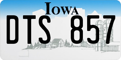 IA license plate DTS857