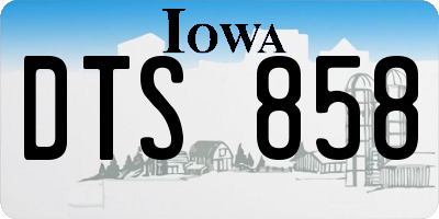 IA license plate DTS858