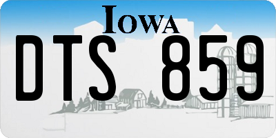 IA license plate DTS859