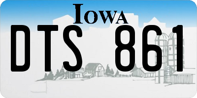 IA license plate DTS861