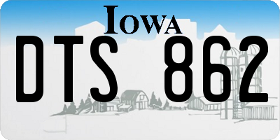 IA license plate DTS862
