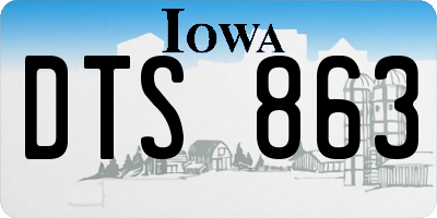 IA license plate DTS863