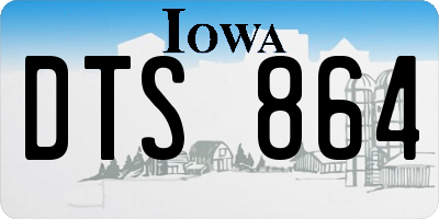 IA license plate DTS864