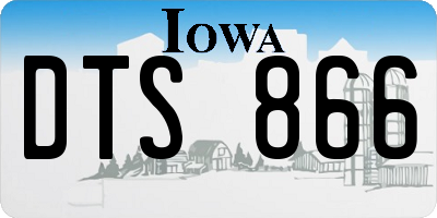 IA license plate DTS866