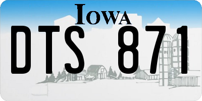 IA license plate DTS871