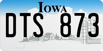 IA license plate DTS873