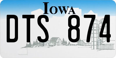 IA license plate DTS874