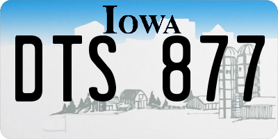 IA license plate DTS877