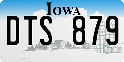 IA license plate DTS879