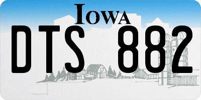 IA license plate DTS882