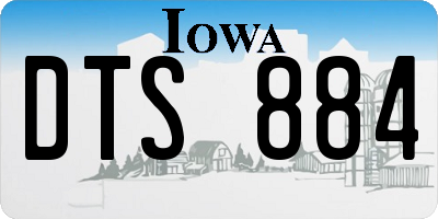 IA license plate DTS884