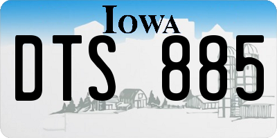 IA license plate DTS885