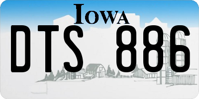 IA license plate DTS886
