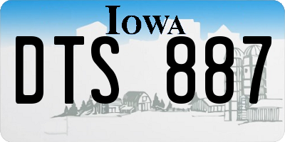 IA license plate DTS887