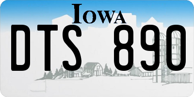 IA license plate DTS890